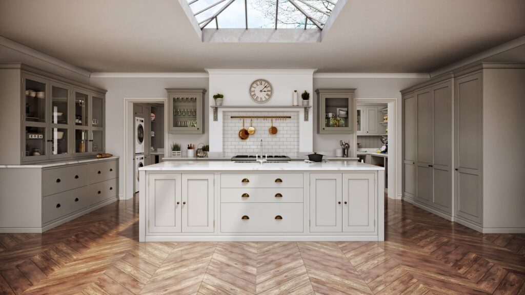 Wide Kitchen Island - Light